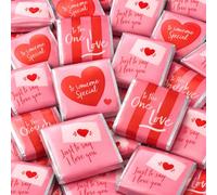 50 Mini Love you Chocolate Neapolitans - Individually Wrapped Love Chocolate Squares | Valentine’s Day Chocolates for Him or Her | Romantic Sweet Treats, Party Favours & Gift Sharing