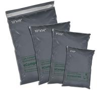 50 Mixed Compostable Mailing Bags Poly Postal Self Seal Bags 4 Sizes 10 from Each iSOUL Small to Large Mailing Bags Postage Packaging Assorted Mailers Posting Shipping Post Parcels Package Bags