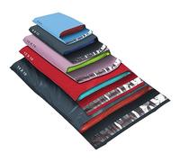 50 Mixed Size Color Mailing Bags, Self Seal Strong Waterproof Poly Plastic Envelopes for Parcels, Packaging, Small, Medium, Large Mail, Shipping Courier Delivery Bags 5 Sizes, Multi Color