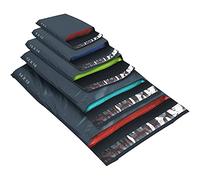 50 Mixed Size Grey Mailing Bags, Self Seal Strong Waterproof Poly Plastic Envelopes for Parcels, Packaging, Small, Medium, Large Mail, Shipping Courier Delivery Bags 5 Sizes, Grey