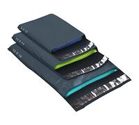 50 Mixed Size Grey Mailing Bags, Self Seal Strong Waterproof Poly Plastic Envelopes for Parcels, Packaging, Small, Medium, Large Mail 3 Sizes, Grey
