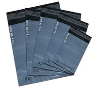 50 Mixed Size Grey Parcel Postage Bags (5 Sizes) - Strong Self Seal Mailing Polythene Bags for Shipping, Posting & Delivery - Waterproof Poly Packaging Postal Bag