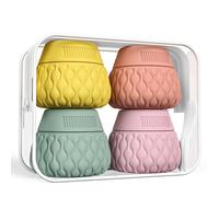 50 ml Silicone Travel Containers for Toiletries with Clear Bag, Holiday Travel Essentials Leakproof Portable Refillable Cosmetic Jars, Travel Size Containers for Creams