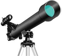 50 mm Travel Astronomy Telescope, Portable Lightweight Refractor Telescope - Coated High-Definition Eyepiece - Ideal Telescope for Beginners, Kids and Adults