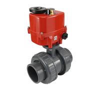 50 mm true union sockets 2-Way PVC Modulating Electric ball valve 24 V AC/DC (VDL)