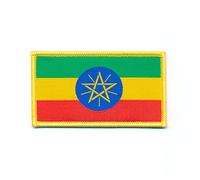 50 mm x 28 mm Ethiopia Addis Abeba Flag Sew-On Patch Emblem 0877 A