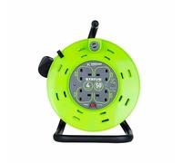 Status 50m 4G Extension Reel on Metal Drum - GREEN