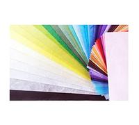 50 Mulberry Paper Sheets Plain Colors Origami Design Craft Hand Made Art Tissue Japan Washi Card Making Decoupage (Assorted)