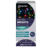 50 Multi Action Multicoloured Micro Bright Christmas Lights - PREMIER