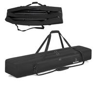 50" Multifunctional Tripod Bag, Heavy Duty Tripod Carrying Case with Dual Compartment for Music Stand, Mic Stand, Speakers Stand, Tripods, Lights, Boom Stand, Cameras, Monopods Stand