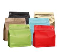 50 Mylar Aluminum Foil Flat Bottom Storage Bags for Coffee | One-Way Degassing Valve Press Zipper Heat-Sealable Airtight Resealable(Transparent,With 1kg)