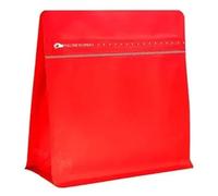 50 Mylar Aluminum Foil Flat Bottom Storage Bags for Coffee | One-Way Degassing Valve Press Zipper Heat-Sealable Airtight Resealable(Red,With 1kg)