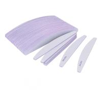 50 Nail Files 100/180 Half Moon Bilateral | Reusable Professional and Home Reconstruction Files