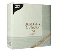 50 Napkins Royal Collection 1/4 Fold 40 cm x 40 cm Jade Green Linum