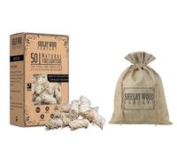 50 Natural Wood Wool Firelighters For Log Burners, Indoor And Outdoor Fires, Easy to Light, Odourless,Clean, Smoke Free Fire Lighters Which Burn up to 11 Minutes, Wood Wool Instant Fire Starters (50)