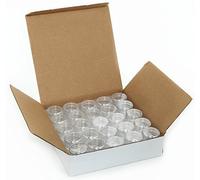 50 New, High Quality, Empty, Clear, 5 Gram Plastic Pot Jars, Cosmetic Containers, With Lids. by Vivaplex