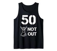 50 Not Out Funny Cricket Birthday Milestone Sports Top Tank Top