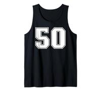 50 Number Fifty Team Sports Graphic Varsity Matching Tank Top