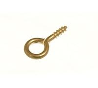 50 Of Picture Frame Screw In Eye 14Mm X 1.5Mm Eb Brass Plated Steel