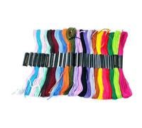 50 Or 24 Colors Cross Stitch Thread Embroidery Floss Sewing Skeins Craft DIY Bracelet Braided(8 Meters 24 Random)