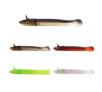 50 or 45-Pack Bionic Soft Baits Floating T-Tail Lures Slow-Sink Freshwater Fake Bait for Mandarin Fish & Perch(Slow Sinking,9cm 45pcs)