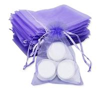 50 Pcs Organza Bags, 9x12cm Jewellery Pouch Organza Pouch Bags Small Gift Bags Light Purple Favour Bags for Baby Shower, Wedding, Kids Birthday Party, Christmas