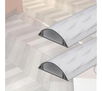 50 Outer Width Wire Covers For Curved Raceway, Self Adhesive Cable Trunk Metal Material Hider, Cable Wire Protection Cover For Desk And Wall(White 1 PC,L 50 MM H 14 MM)