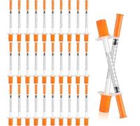 50 Pack 0.5ml Plastic Dispensing Measuring Tool, 31G 8mm 5/16'' Ultra Fine Lab Dispensers, Individually Wrapped, Multiple Uses Laboratory Accessories for PET Feeding Liquid Separation Lab Supplies