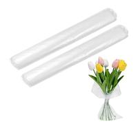 50-Pack 11.8x11.8 Inch Clear Flower Water Retainer Bags - Thick Plastic Florist Wrapping Supplies for Fresh Bouquets & Floral Arrangements - Leak-Proof Hydration Sleeves (100,30x40cm)