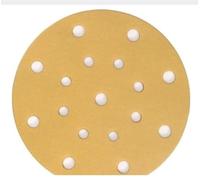 50-Pack 150mm 17-Hole Sanding Discs - Premium Yellow Hook and Loop Sanding Pads for 6-Inch Sanders, 60-800 Grit(150grit)