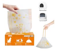 50 Pack 18.5"x12.6" Cat Litter Box Liner Bags, Compatible with MeoWant SC01/C02/LR01, Drawstring Litter Bags, Heavy Duty Cat Waste Bags