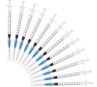 50 Pack 1ml 23Gauge 1Inch - Luer Lock 1ml 2.5ml 3ml 5ml 10ml 20ml with 25Ga, 23Ga, 22Ga, 21Ga, 18Ga Lab Consumables(Individually Sealed Wrapped)