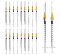 50 Pack 1ml Syringe With Needle-25g 1 Inch Needle, Lab Supplies, Luer Lock Design, Individually Sea