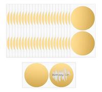 50 Pack 2" Gold Scratch-Off Stickers - Self-Adhesive Round Labels for DIY Raffle, Lottery Tickets, Postcards & Crafts