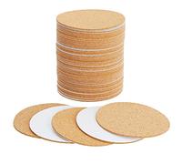 50 Pack 2mm Thick Self-Adhesive Cork Coaster Backing Sheets - Round Circles for DIY Crafts (9 x 9 cm)