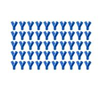 50 Pack 32mm Push Fit Y Piece Hose Connector 3 Way Duct Splitter Blue | ABS, made in the UK | Smooth legs, 60° branch | -20°C to +105°C | 2.5mm wall | Clip on, matte finish