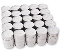 50 Pack 4 Hour Long Burning Unscented Tea Light Candles, Long Lasting, Cotton Wicks Ideal for Weddings, Birthdays, Parties, Restaurants, Massage Parlors, Spa