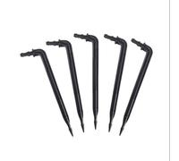 50-Pack 4" Inch Angled Drip Emitter Stake, (FITS 1/4" & 1/8" TUBING) for Precise Watering & Irrigation, Greenhouse, Container Gardening, Home Garden, and Hydroponics Growing (50, 4" Inch Long)