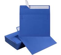 50 Pack 5 x 7 Envelopes Colored Self Seal for Wedding, Party Invitations, Greeting Cards, Announcements, Photos, 5.24 x 7.21 Inches (Blue)