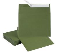 50 Pack 5 x 7 Envelopes Colored Self Seal for Wedding, Party Invitations, Greeting Cards, Announcements, Photos, 5.24 x 7.21 Inches (Olive Green)