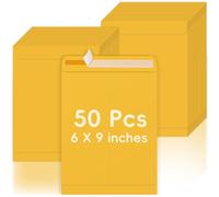 50 Pack 6x9 Envelopes Self Seal, Brown Kraft Catalog Mailing Envelopes 6 x 9 Manilla Envelopes for Mailing, Organize, Storage, Home, Office Business