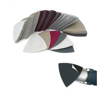 50-Pack 90mm Wet and Dry Sanding Sheets, Silicon Carbide Triangle Sandpaper with 800/1000/1500/5000 Grit for Woodworking, Metal, and Paint Preparation