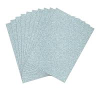 50-Pack A4 Galaxy Silver Glitter Card 350gsm by Blitz Craft, Extra Thick Double Sided Non Shed Glitter Cardstock for Cricut, Cake Toppers, Scrapbooking, Wedding Invitations & DIY Craft Paper Projects