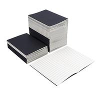 50 Pack A6 Notebooks Lined Bulk Small Pocket Notepads Mini Composition Notebooks Black Kraft Journal Notebook for Office School Students Memo, 30 Sheets/60 Pages (14x10cm)