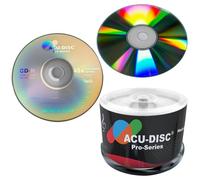 50 Pack ACU-DISC Pro-Series Music CD-R Digital Audio Recordable CD-R80 700MB 48x Speed 80 Min Real Time Mastering Blank Discs (18421)