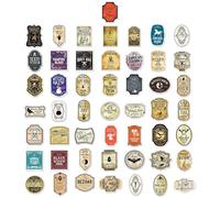 50 Pack Aesthetic Waterproof Potion Bottle Labels Vintage Halloween Stickers for Witchcraft, Apothecary Jars and Scary Decor