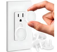 50 Pack Baby Proof Socket Covers - White Wall Plug Covers - Child Proof Plug Cover for Electrical Outlets, Simple Installation and Protect Your Babies with