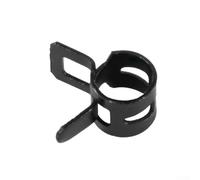 50-Pack Black Galvanized 65Mn Steel Spring Hose Clips for Fuel, Gas, Water & Air Lines - 5mm to 9mm Width, Self-Tightening for Jubilee-Type Clamps