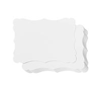 50 Pack Blank Kraft Cards Cardstock Thick Paper Brown Greeting Cards for DIY Gift Card Menus, Baby Shower and Wedding Invitations (White, 4x6IN)