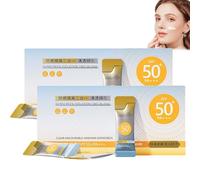 50 Pack/Box Mini Sun Cream Travel Size Sunscreen SPF 50+, Travel Sun Cream Bulk, Anti-Age Sunscreen For Face and Body, Waterproof & Long Lasting, Non-Greasy, Outdoor Ultra Light UV Protetion (2)